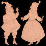 Mr. & Mrs. Claus Ornaments - JS027