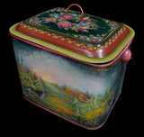 Tin Lunch Box - slant sides