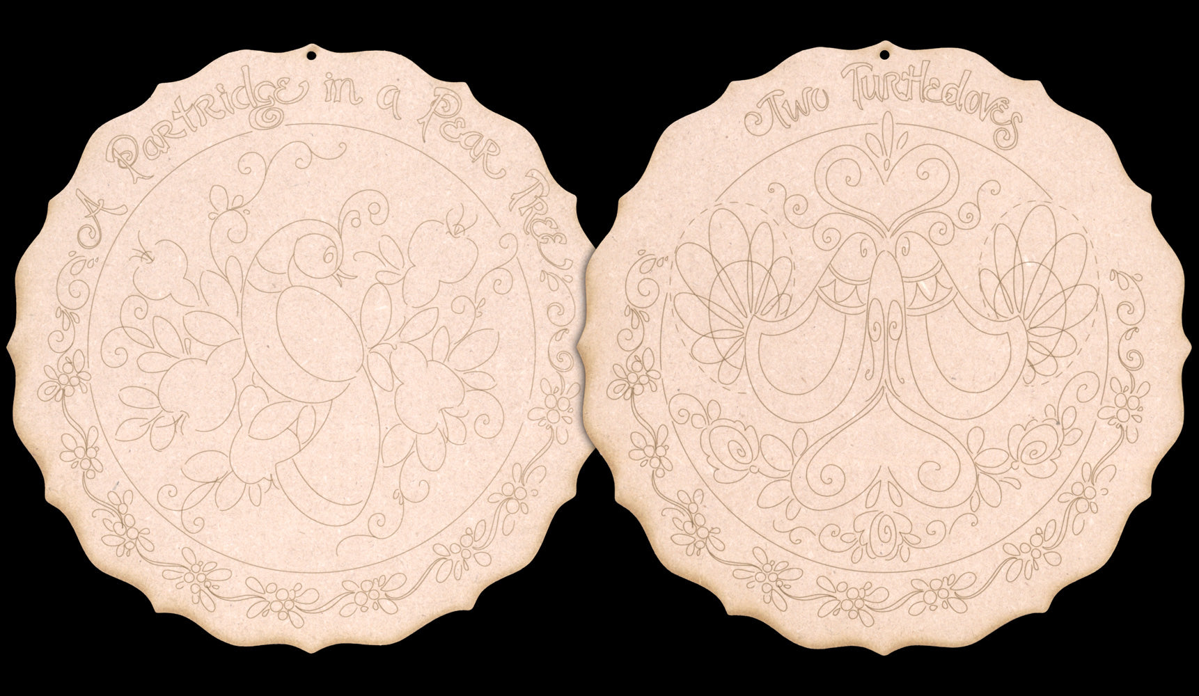 12 Days of Christmas - Day 1 and 2 Ornaments - JS013