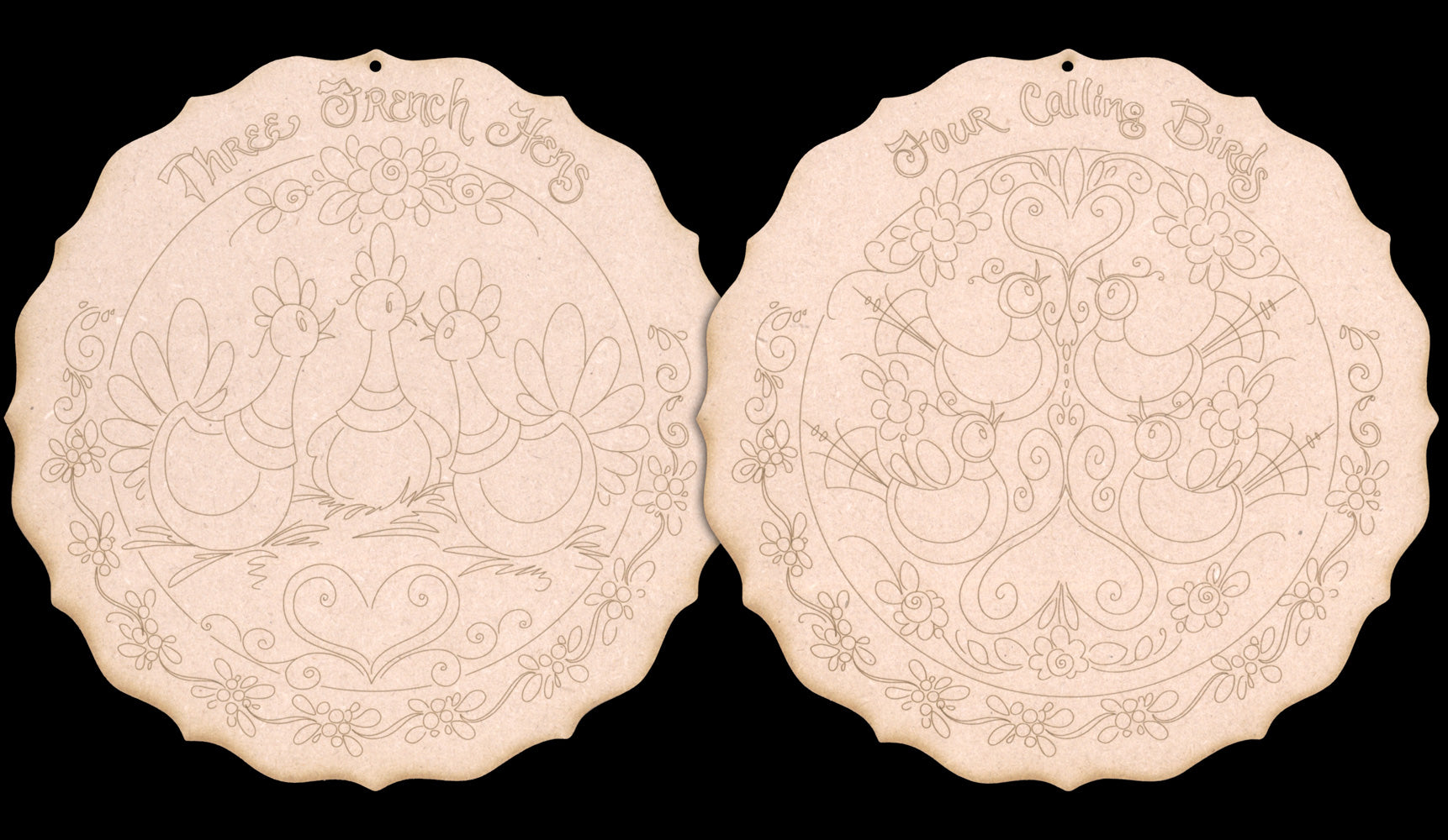 12 Days of Christmas - Day 3 and 4 Ornaments - JS014