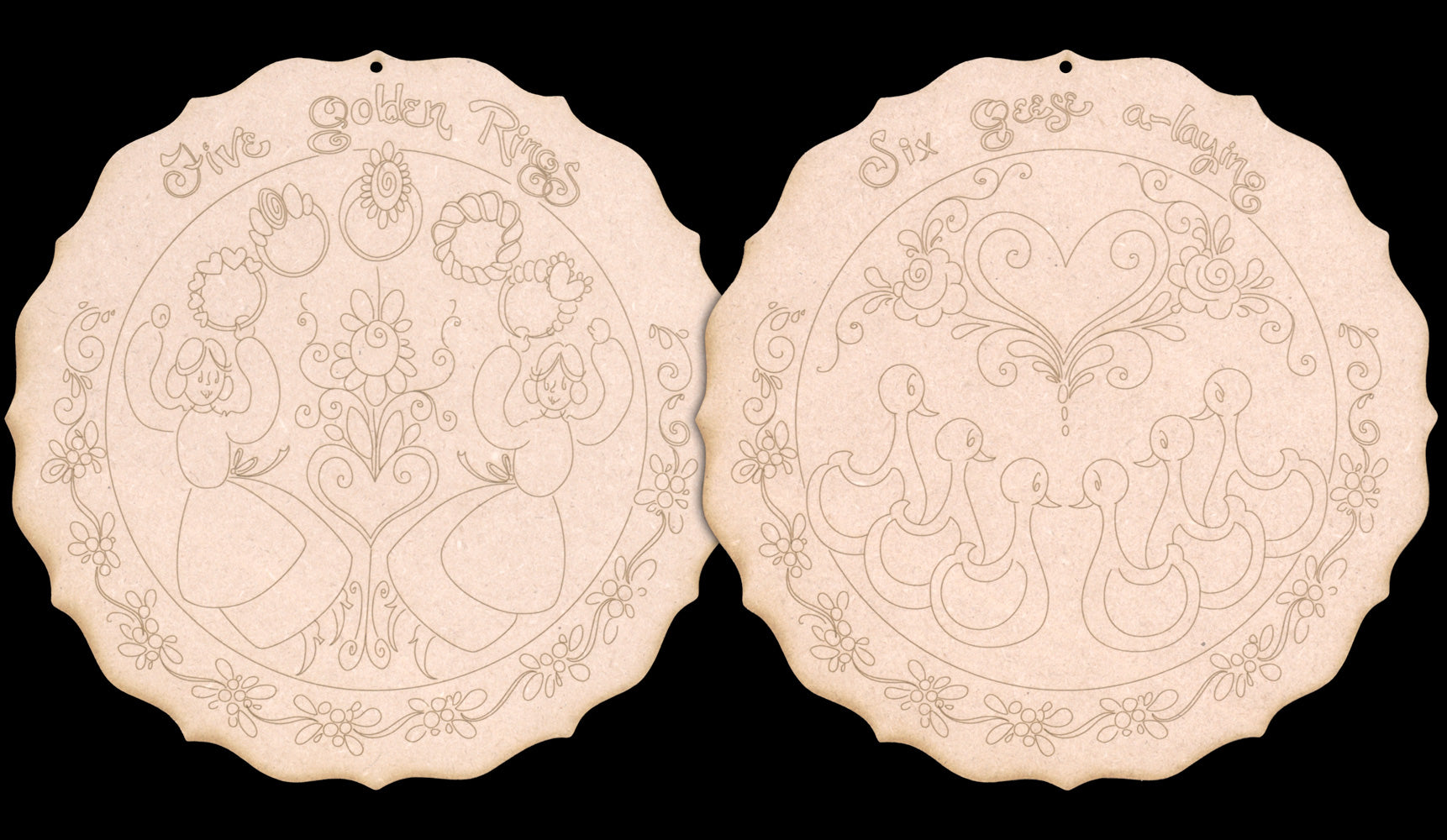 12 Days of Christmas - Day 5 and 6 Ornaments - JS015