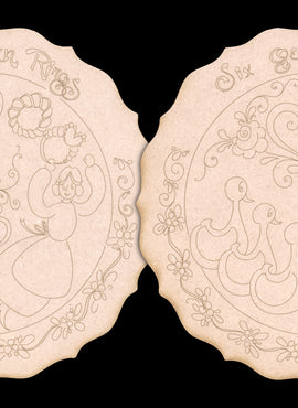 12 Days of Christmas - Day 5 and 6 Ornaments - JS015