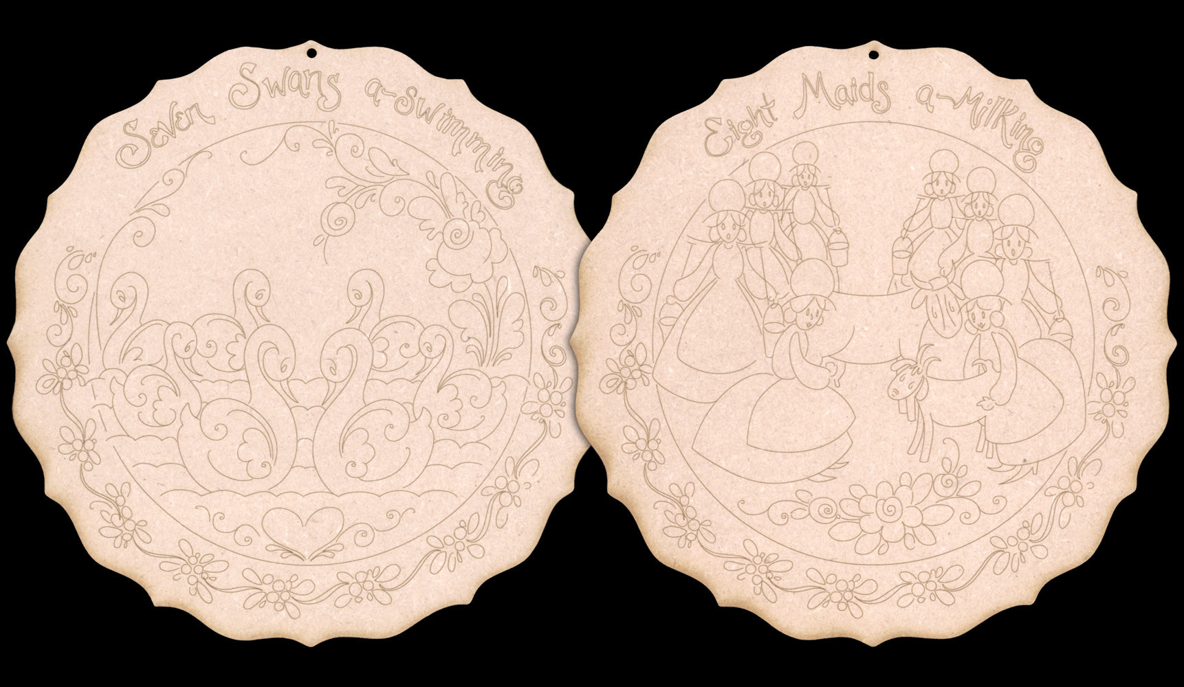 12 Days of Christmas - Day 7 and 8 Ornaments - JS016