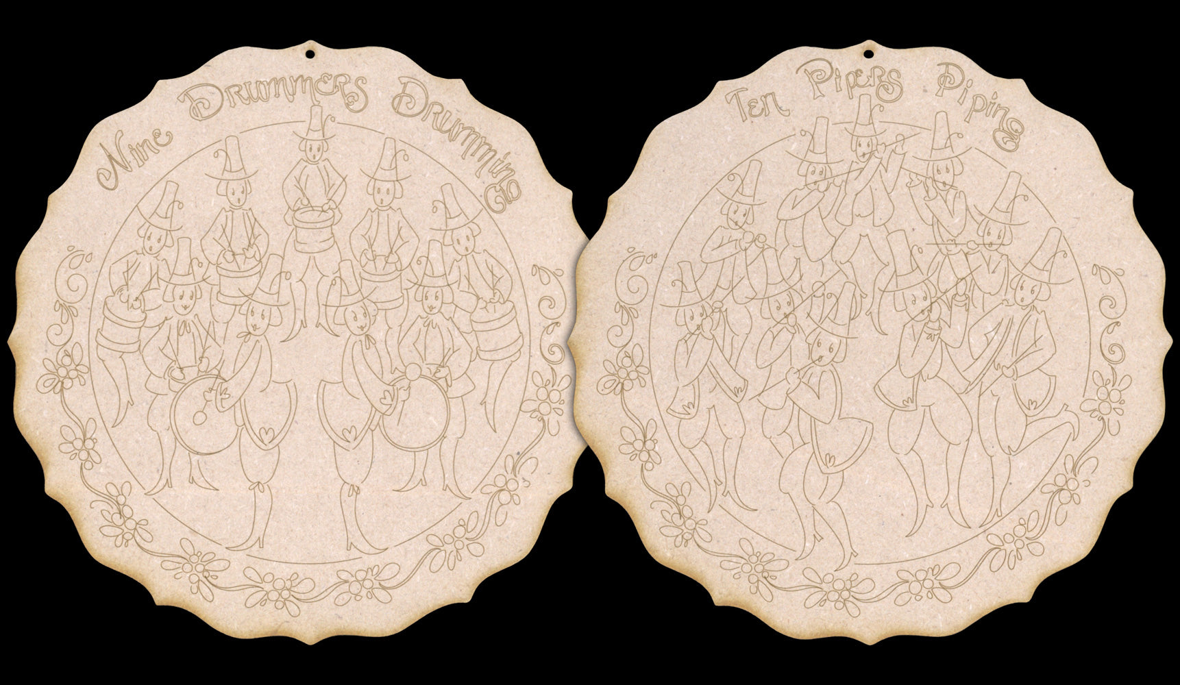 12 Days of Christmas - Day 9 and 10 Ornaments - JS017