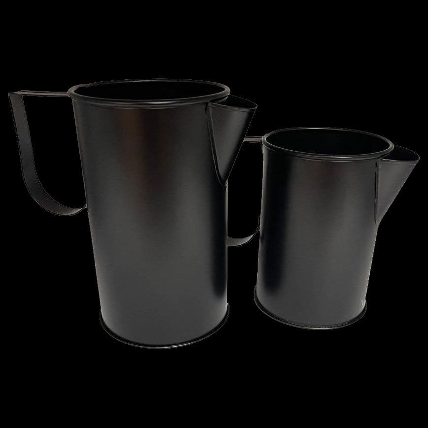Tin Pitchers - pair