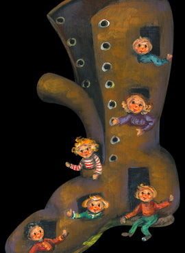 Mother Goose Ornament - Old Woman and the Shoe - JF012