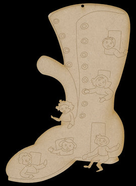 Mother Goose Ornament - Old Woman and the Shoe - JF012