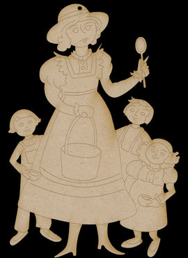 Mother Goose Ornament - Old Woman and the Shoe - JF012