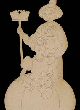 Mother Goose Ornament - Peter Pumpkin & Mary - JF013