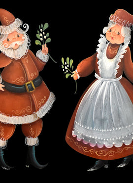 Mr. & Mrs. Claus Ornaments - JS027