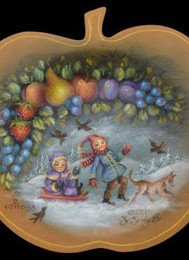 Sparrows in the Snow - JS031