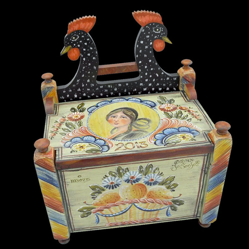 Black Rooster Salt Box - JP3265
