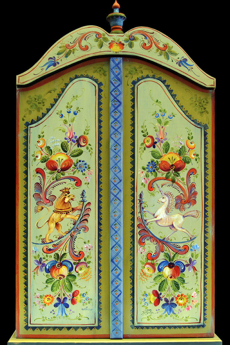Os Rosemaling Cabinet