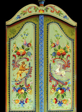 Os Rosemaling Cabinet