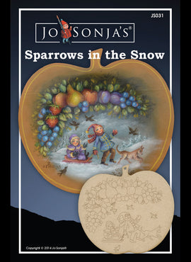 Sparrows in the Snow - JS031