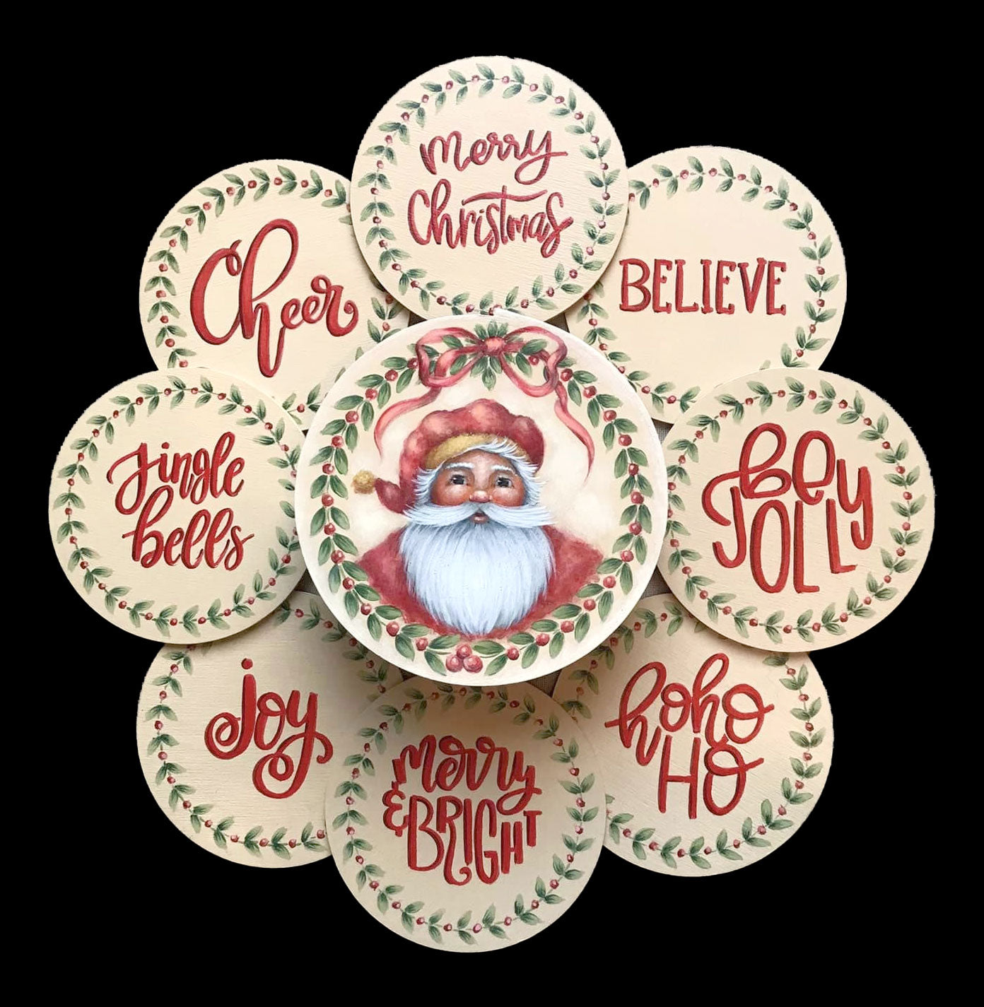 Jolly Santa Coaster Set - By Kris Bradel - JP3426