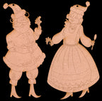 Mr. & Mrs. Claus Ornaments - JS027