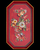 Os Florals Red Tray - JP3270