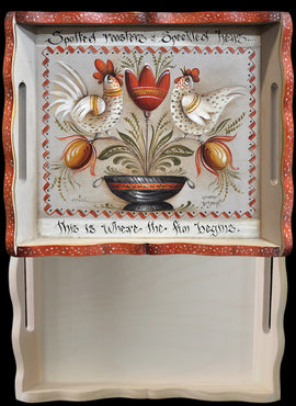 Spotted Rooster & Speckled Hens - JP1069