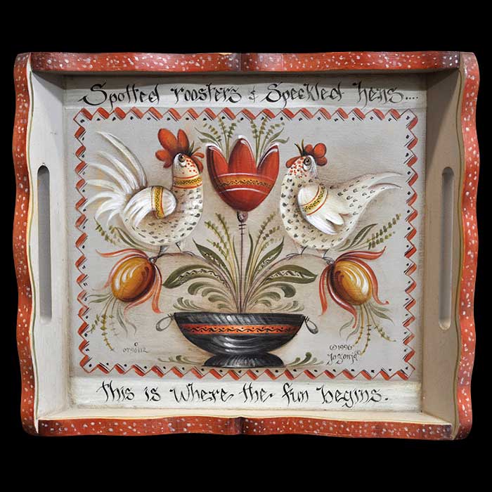 Spotted Rooster & Speckled Hens - JP1069