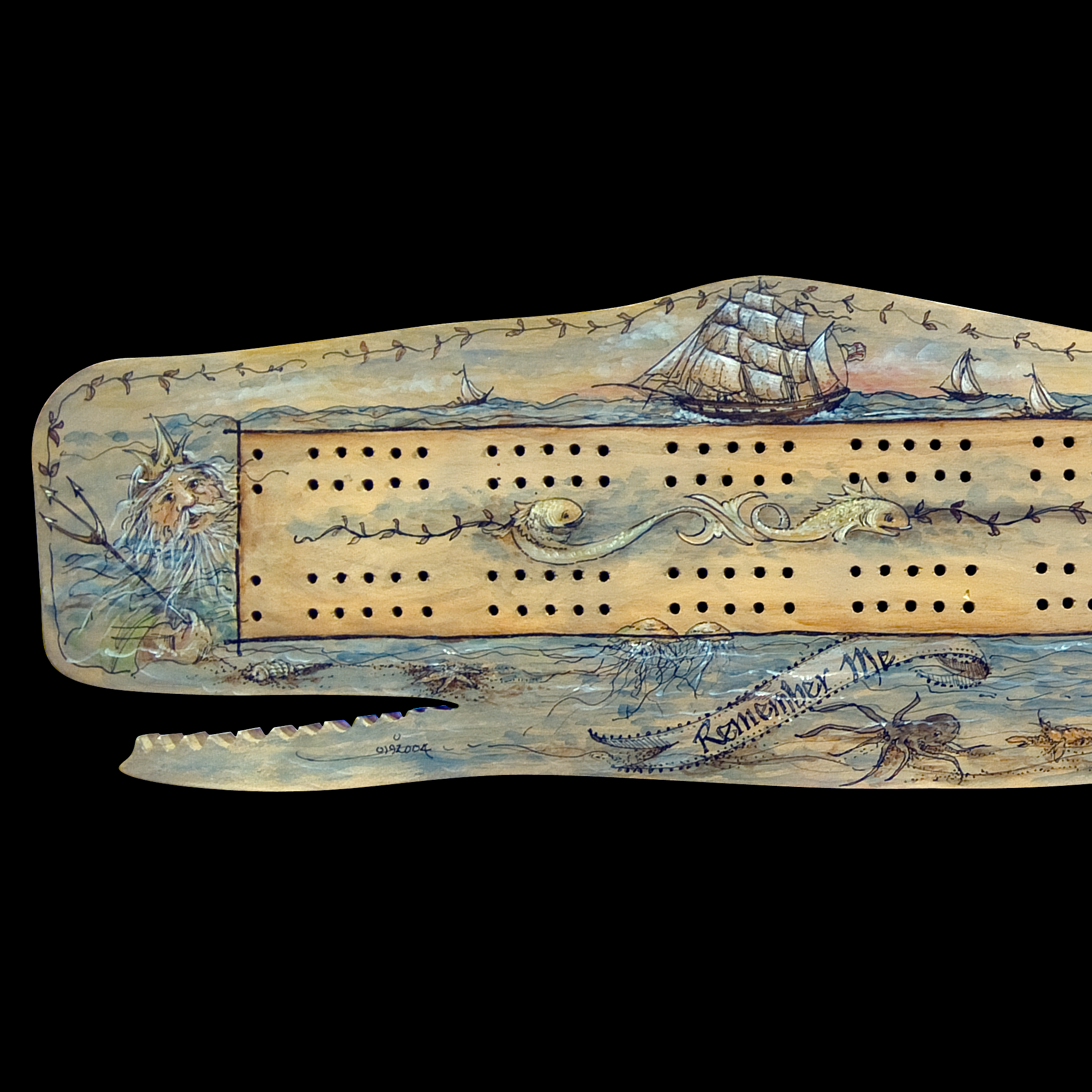 Whale Cribbage Board - JP1053
