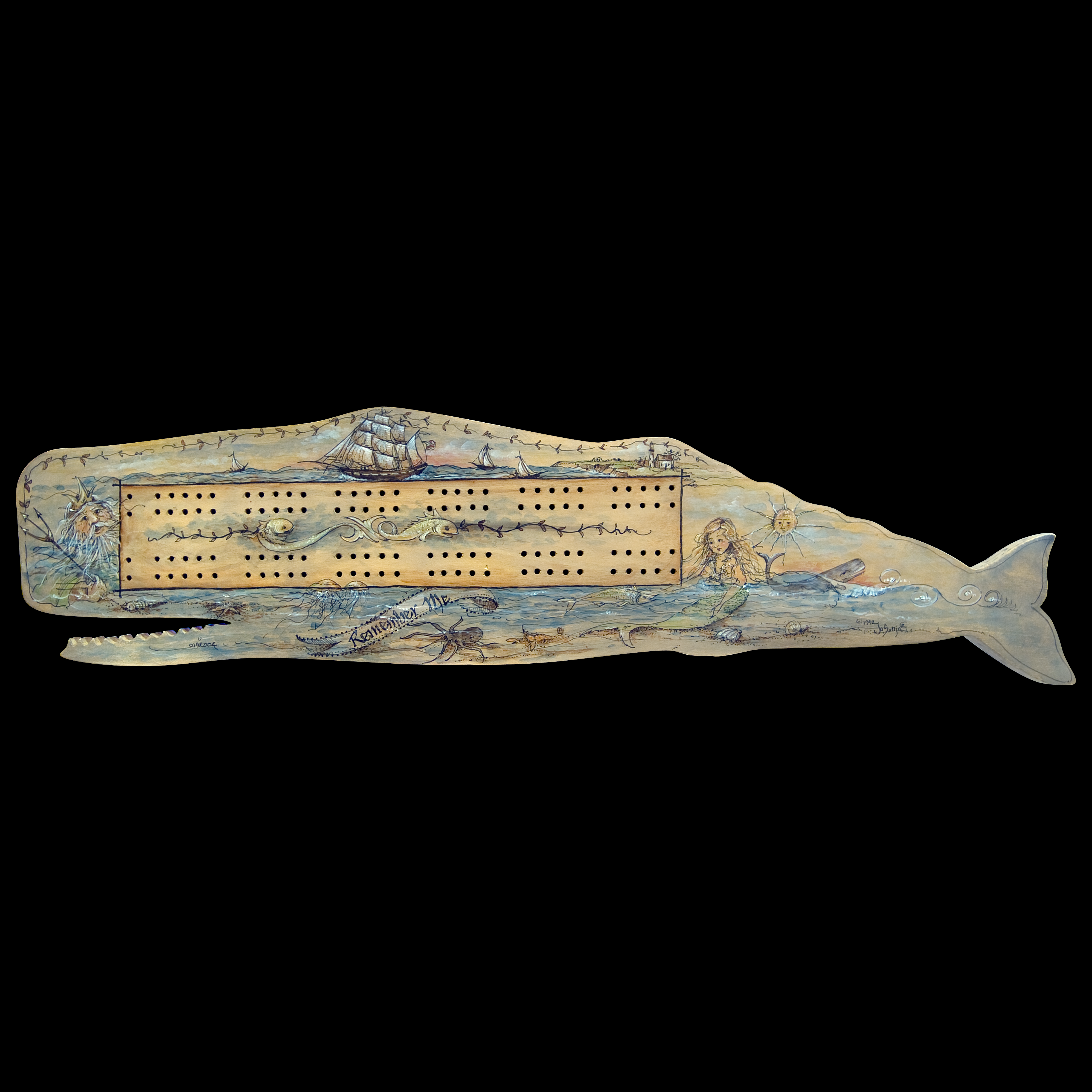 Whale Cribbage Board - JP1053