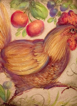 Country Kitchen Roosters & Fruit - JP3187