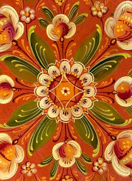 Rogaland Rosemaling - Coral Shadows - JP3231