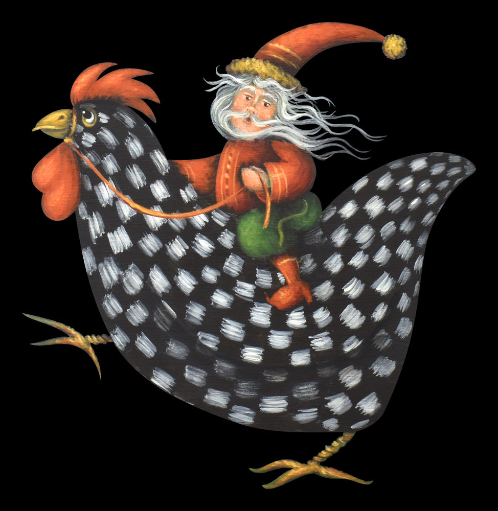 Hen Rider Ornament - JF005