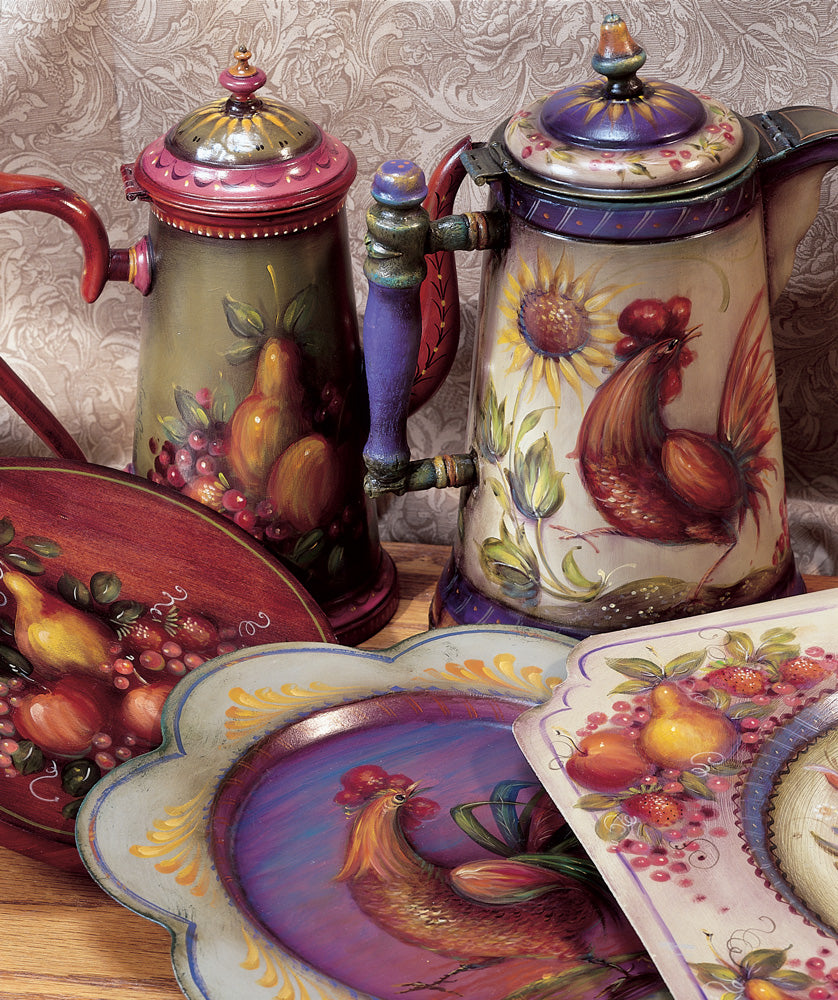 Colonial People, Rooster & Fruit - JP3092