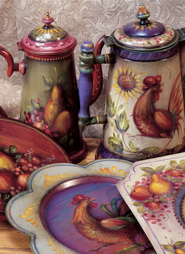 Colonial People, Rooster & Fruit - JP3092