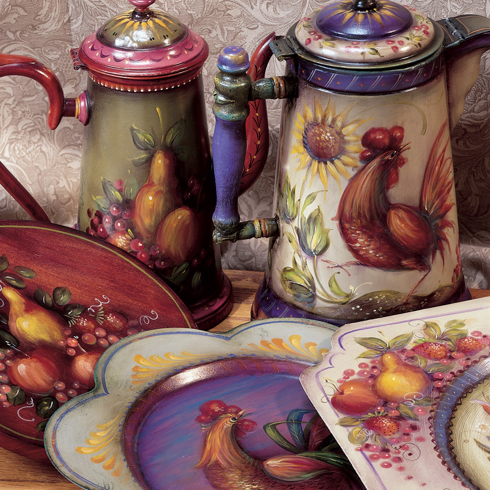 Colonial People, Rooster & Fruit - JP3092