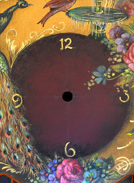 Peacock Fountain Chippendale Clock - JP3322