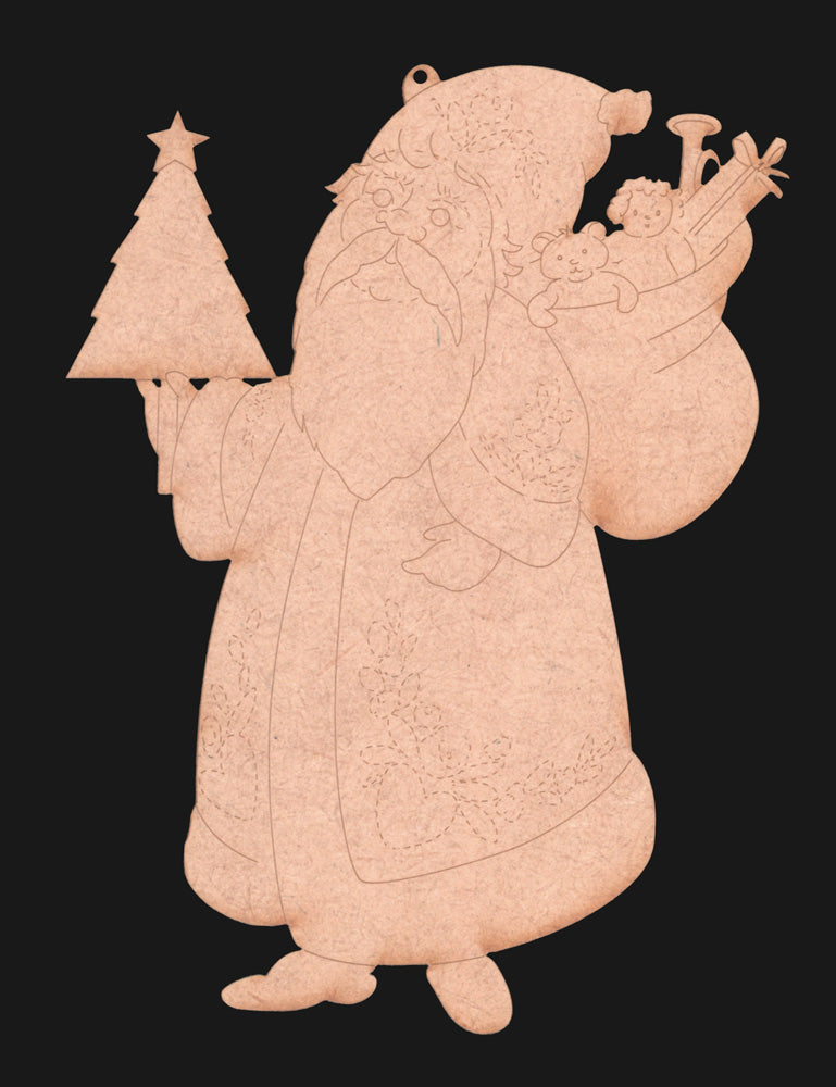 Snowflake Santa Ornament - JS011