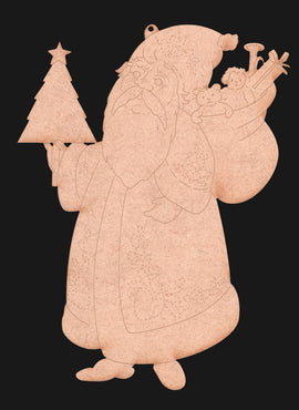 Snowflake Santa Ornament - JS011