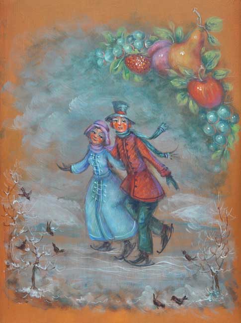 Sparrows in the Snow - JP3285