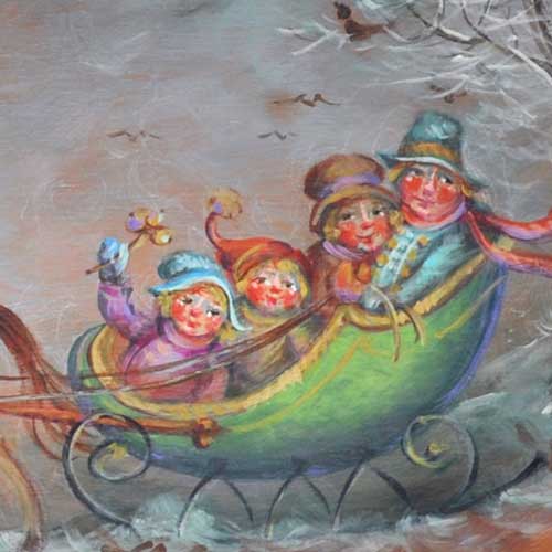 Sparrows in the Snow - JP3285