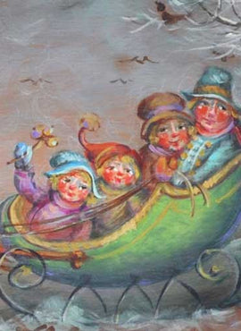 Sparrows in the Snow - JP3285