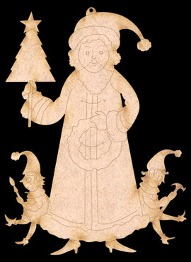 Toy Box Santa Ornament - JS009