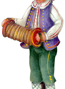 Folk Musician Ornaments - JN009