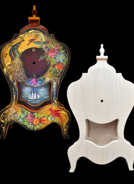 Peacock Fountain Chippendale Clock - JP3322 Bundle