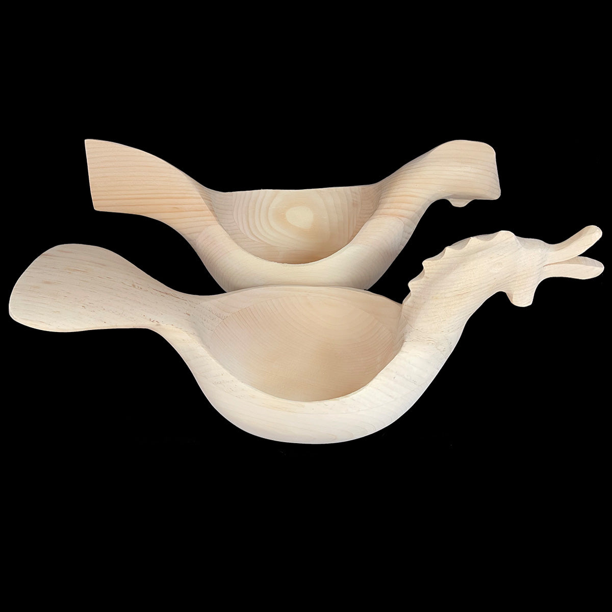 Lg Carved Setesdal Hen Bowl - Unfinished