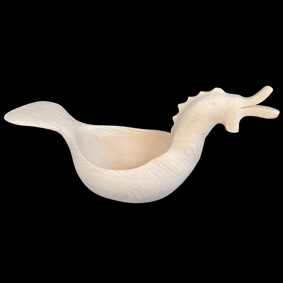 Lg Carved Dragon Bowl - Unfinished