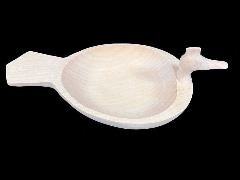 Lg Carved Duck Bowl - unfinished