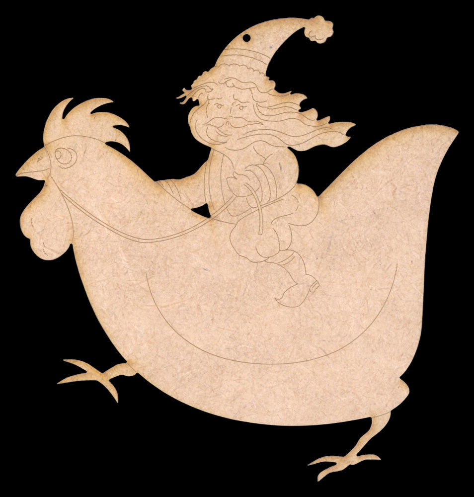 Hen Rider Ornament - JF005