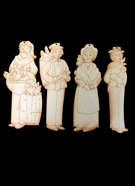 Nativity Ornaments - Collection Four - Village Folk 1 - JN004
