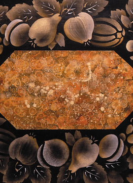 Metallic Stenciled Tray - JP1144