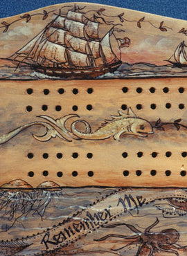Whale Cribbage Board - JP1053